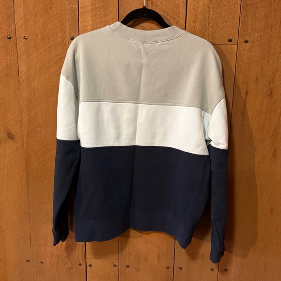 Charles River Unisex Westerly Crewneck Sweatshirt-blue/white/gray block- M - Picture 4 of 8